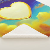 Gold Rmam Heart Sherpa Blanket Deken (3/4)