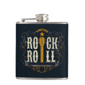 Gold  Rock & Roll Logo Heupfles (Voorkant)