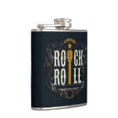 Gold  Rock & Roll Logo Heupfles (Rechts)