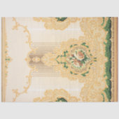  Gold Rococo Flowers en Scrolls Tissuepapier (Voorkant)