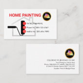 Gold Roller Brush Painting Button Icons Visitekaartje (Voorkant / Achterkant)