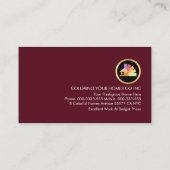 Gold Roller Brush Painting Button Icons Visitekaartje (Achterkant)