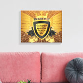 Gold Romans 8:14, Sons of God Canvas Afdruk (Insitu (Woonkamer))