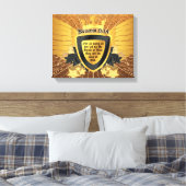 Gold Romans 8:14, Sons of God Canvas Afdruk (Insitu (Slaapkamer))