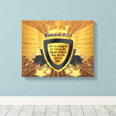 Gold Romans 8:14, Sons of God Canvas Afdruk (Insitu (Houten vloer))