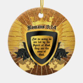 Gold Romans 8:14, Sons of God Keramisch Ornament