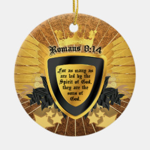Gold Romans 8:14, Sons of God Keramisch Ornament