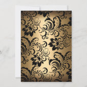 Gold Romantic Heart Engagement Party Kaart (Achterkant)