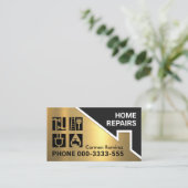Gold Roof Handyman's Window Pane Visitekaartje (Staand voorkant)