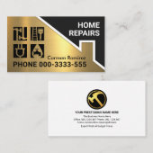 Gold Roof Handyman's Window Pane Visitekaartje (Voorkant / Achterkant)
