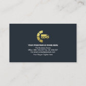 Gold Roof Window Building Home Movement Transport Visitekaartje (Achterkant)