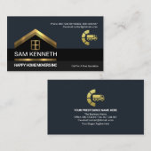 Gold Roof Window Building Home Movement Transport Visitekaartje (Voorkant / Achterkant)