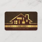 Gold Rooftop Building Gold Brush Visitekaartje (Voorkant)