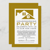 Gold Rooftop, Housewarming Party, House Party Kaart (Voorkant / Achterkant)