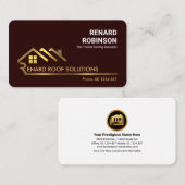 Gold Rooftop Letter-R-dak Visitekaartje (Voorkant / Achterkant)