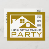 Gold Rooftop, uitnodiging van Housewarming Party (Voorkant / Achterkant)