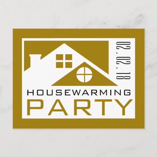 Gold Rooftop, uitnodiging van Housewarming Party (Voorkant)