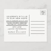 Gold Rooftop, uitnodiging van Housewarming Party Briefkaart (Achterkant)