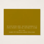 Gold Rooftop, wijziging adreskaart Visitekaartje (Achterkant)