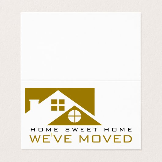 Gold Rooftop, wijziging adreskaart Visitekaartje (Buitenkant ongevouwen)