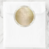 Gold Roos 2 marmer Ronde Sticker (Tas)