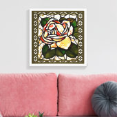  Gold Roos Art Deco Canvas Afdruk (Insitu (Woonkamer))