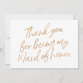 Gold Roos "Bedankt dat je mijn eerbewijs bent" Bedankkaart (Voorkant)