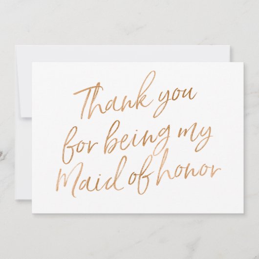 Gold Roos "Bedankt dat je mijn eerbewijs bent" Bedankkaart (Voorkant)