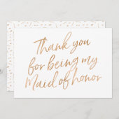 Gold Roos "Bedankt dat je mijn eerbewijs bent" Bedankkaart (Voorkant / Achterkant)