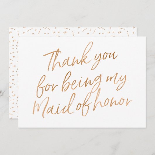 Gold Roos "Bedankt dat je mijn eerbewijs bent" Bedankkaart (Voorkant / Achterkant)