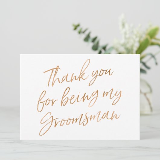 Gold Roos "Bedankt dat je mijn huisvrouw bent" Bedankkaart (Staand voorkant)