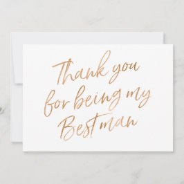 Gold Roos "Bedankt voor je beste man" Bedankkaart