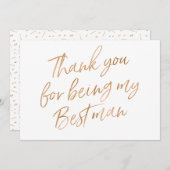 Gold Roos "Bedankt voor je beste man" Bedankkaart (Voorkant / Achterkant)