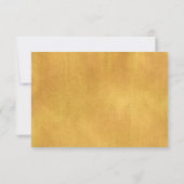 Gold Roos Blush Pink Peony Floral Wedding RSVP Kaartje (Achterkant)