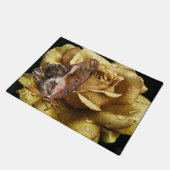 Gold Roos Dog Wings Butterfly Deurmat (Schuin)