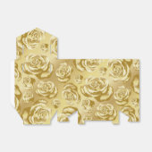 Gold Roos Favor Box Bedankdoosjes (Uitgevouwen)