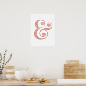 Gold roos folie ampersand art prints (Keuken)