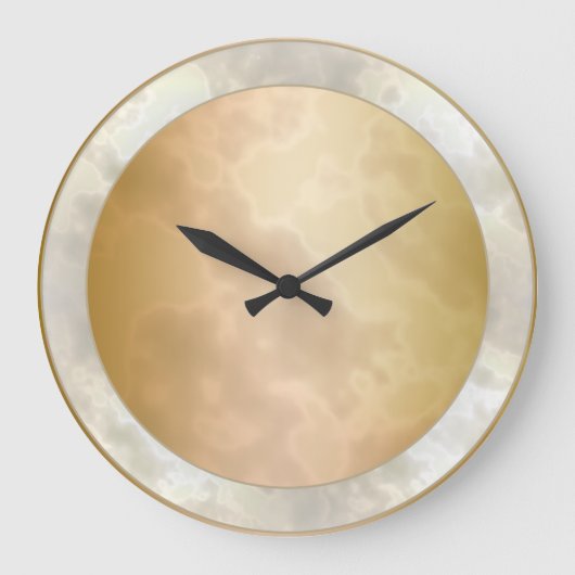 Gold Roos gemarmerd Grote Klok (Voorkant)