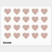 Gold Roos Glitter Girly Blush Lux Heart Blush Hart Sticker (Vel)