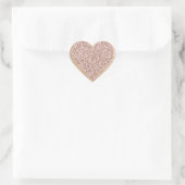 Gold Roos Glitter Girly Blush Lux Heart Blush Hart Sticker (Tas)