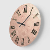 Gold Roos Gold Copper Grungy Bronze Roman Nummers Grote Klok (Hoek)