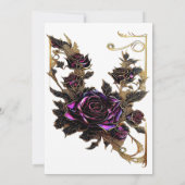 Gold roos Invitation Kaart (Achterkant)