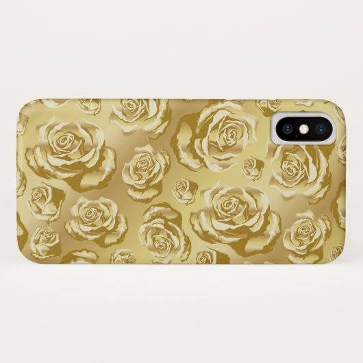 Gold Roos iPhone Case (Achterkant (horizontaal))