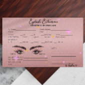 Gold Roos Lash Client Record Script Calligrafie Visitekaartje