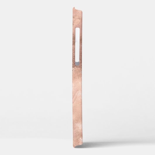 Gold Roos Marble - Elegant Monogram Case-Mate iPhone Case (Achterkant / Links)