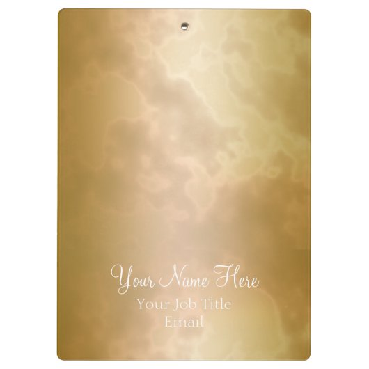 Gold Roos Marble Personalized Clip Board Klembord (Achterkant)