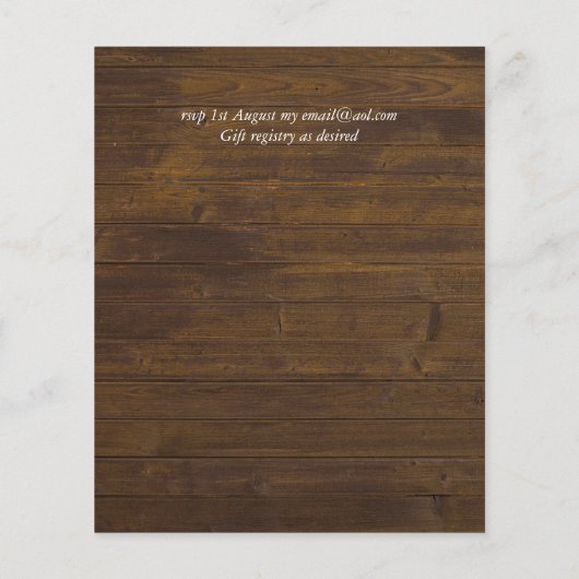 Gold Roos Metallic Wedding Invitations (Achterkant)