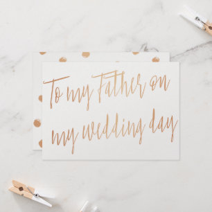 Gold Roos "Op mijn stiefvader op mijn trouwdag" Kaart
