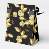 Gold Roos op zwarte doos Bedankdoosjes (Achterkant)