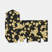 Gold Roos op zwarte doos Bedankdoosjes (Uitgevouwen)